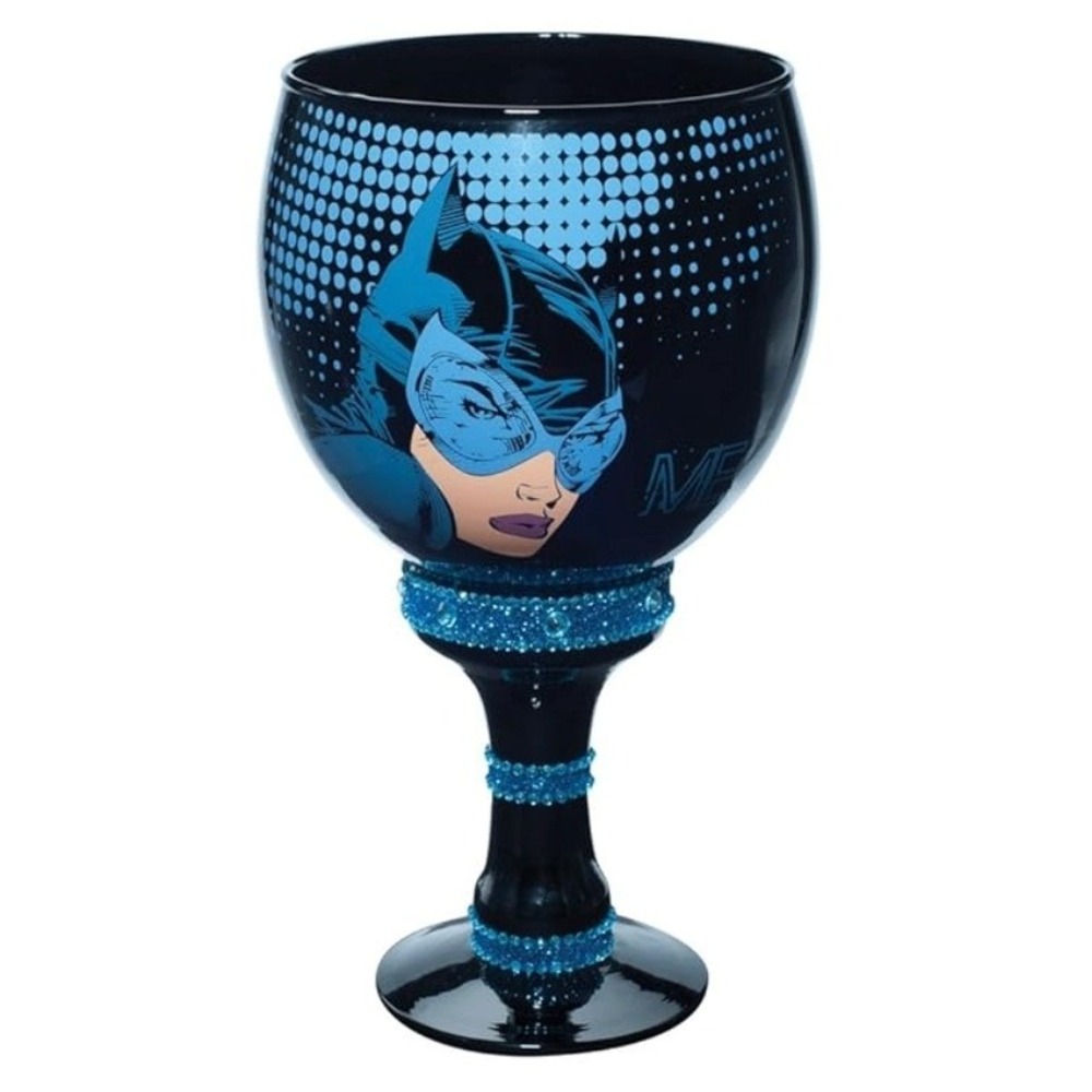 Extra‎ Large Bedazzled Catwoman DC Comics Goblet – Rare Comic Art Chalice
